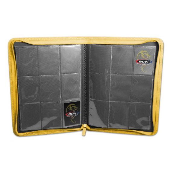 BCW: Zipper Folio 9-Pocket LX - Yellow