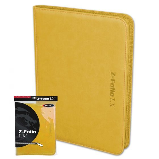 BCW: Zipper Folio 9-Pocket LX - Yellow