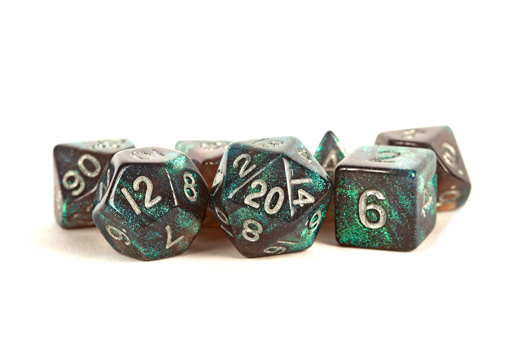 MDG: Acrylic Dice - Stardust Gray w/ Silver Numbers