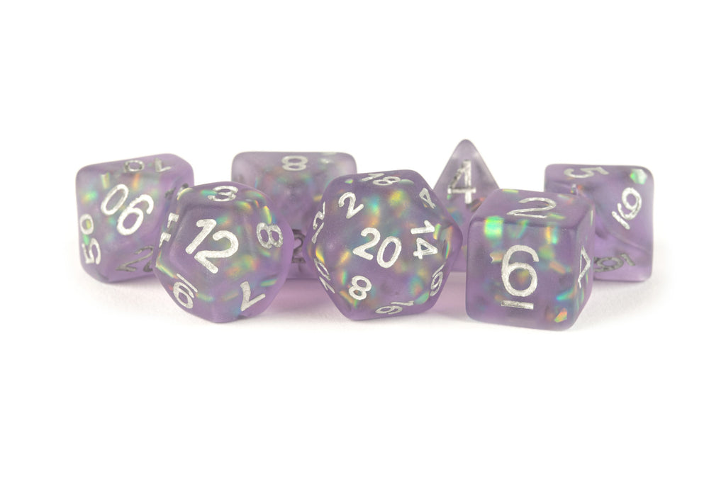 MDG: Resin Polyhedral Dice Set - Icy Opal Purple