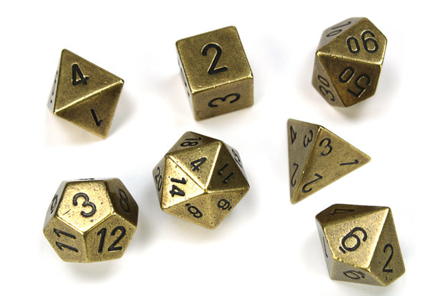 Chessex: Metal Polyhedral 7-Die Set - Old Bronze