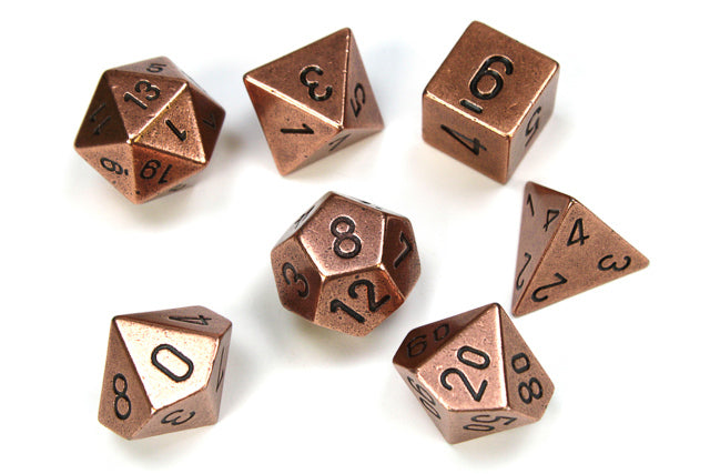 Chessex: Metal Polyhedral 7-Die Set - Copper