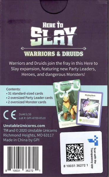 Here to Slay: Warrior & Druids (Board Game Expansion)