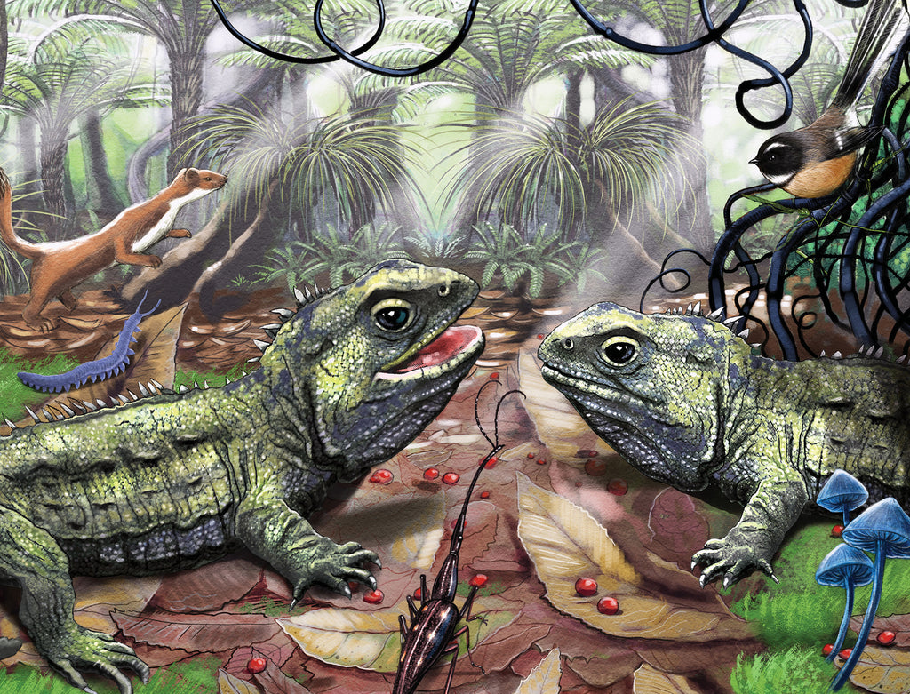 Treasures of Aotearoa: Tuatara Twosome (300pc Jigsaw) Board Game