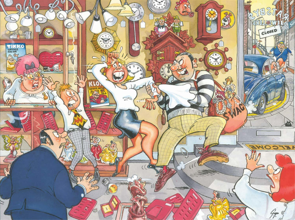 Retro Wasgij? Mystery #2: Stop the Clock! (500pc Jigsaw) Board Game