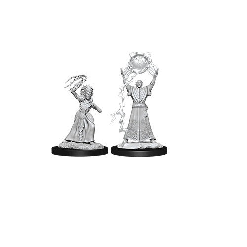 D&D Nolzur's Marvelous: Unpainted Miniatures - Drow Mage & Drow Priestess