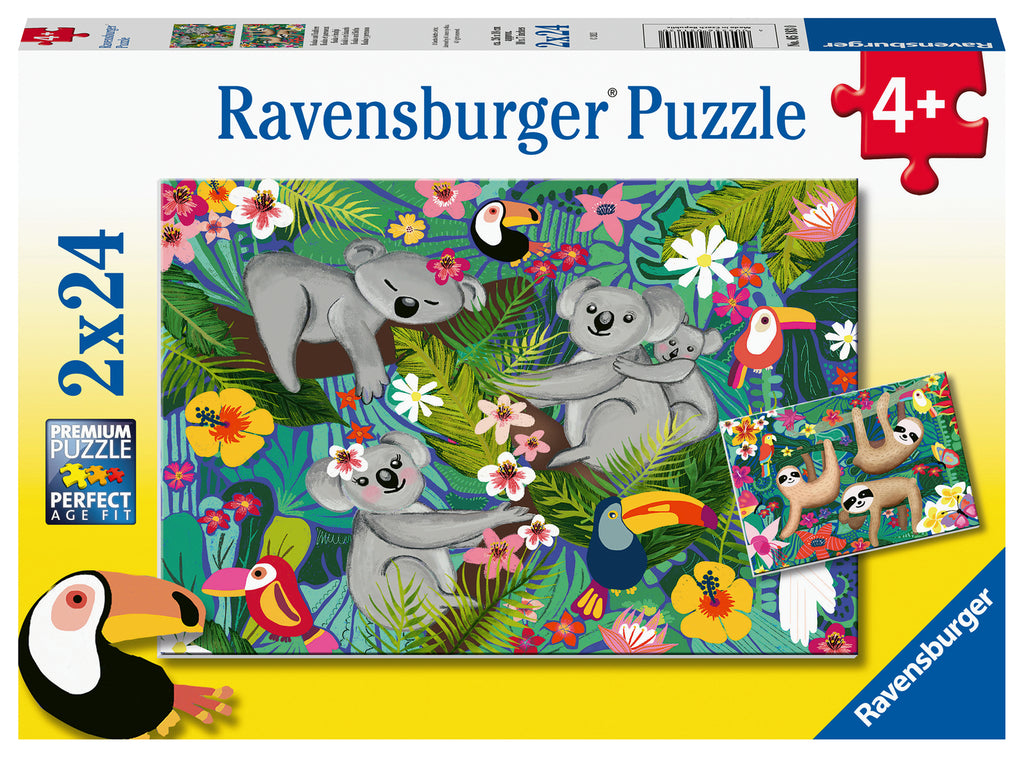 Ravensburger: Koalas & Sloths (2x24pc Jigsaws) Board Game