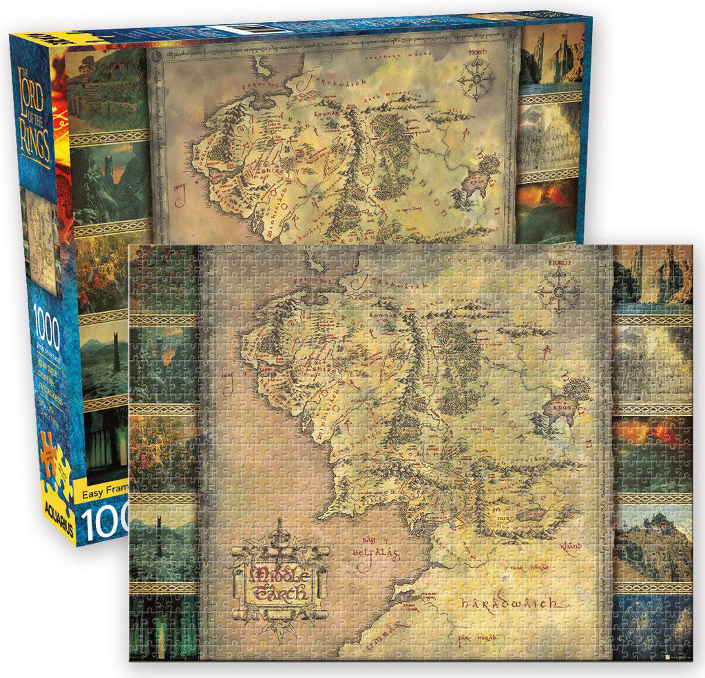 The Lord of the Rings: Middle Earth Map (1000pc Jigsaw) Board Game
