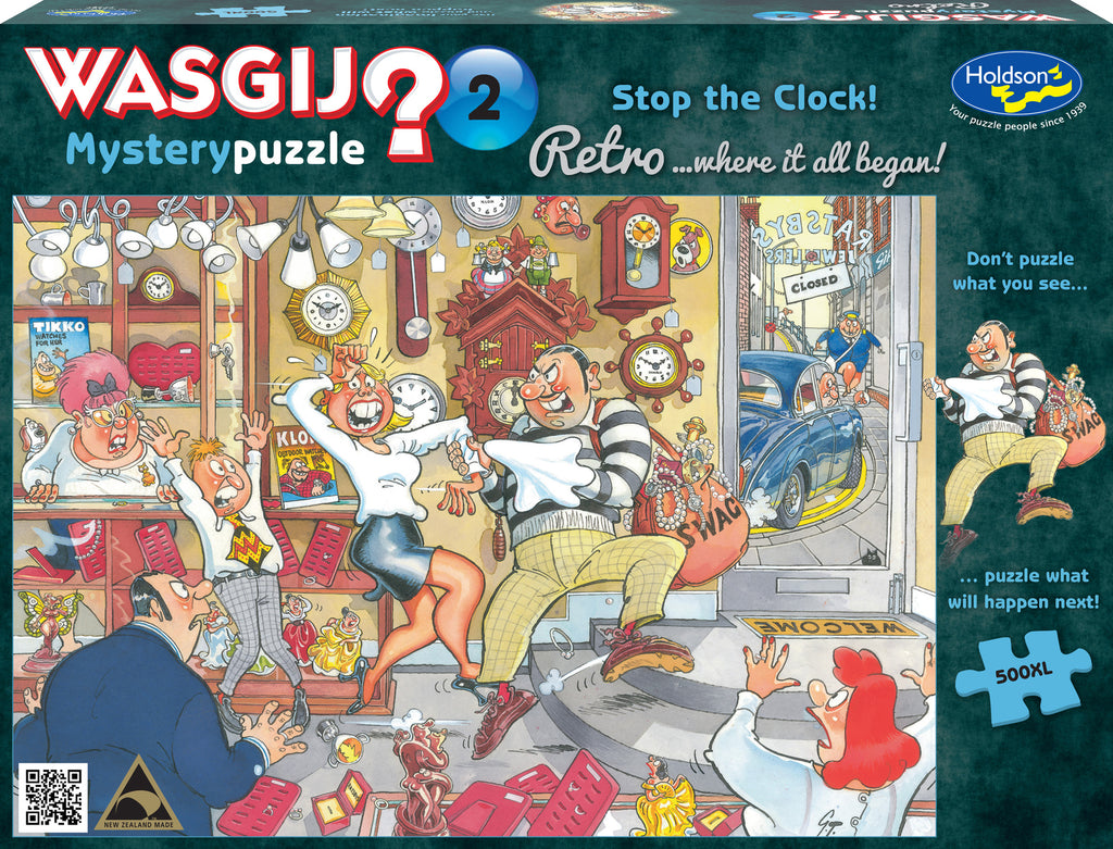 Retro Wasgij? Mystery #2: Stop the Clock! (500pc Jigsaw) Board Game