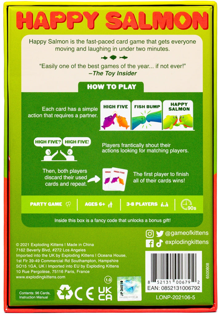 Happy Salmon (by Exploding Kittens) Board Game