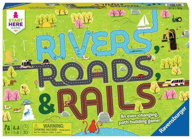 Rivers, Roads, & Rails (Board Game)