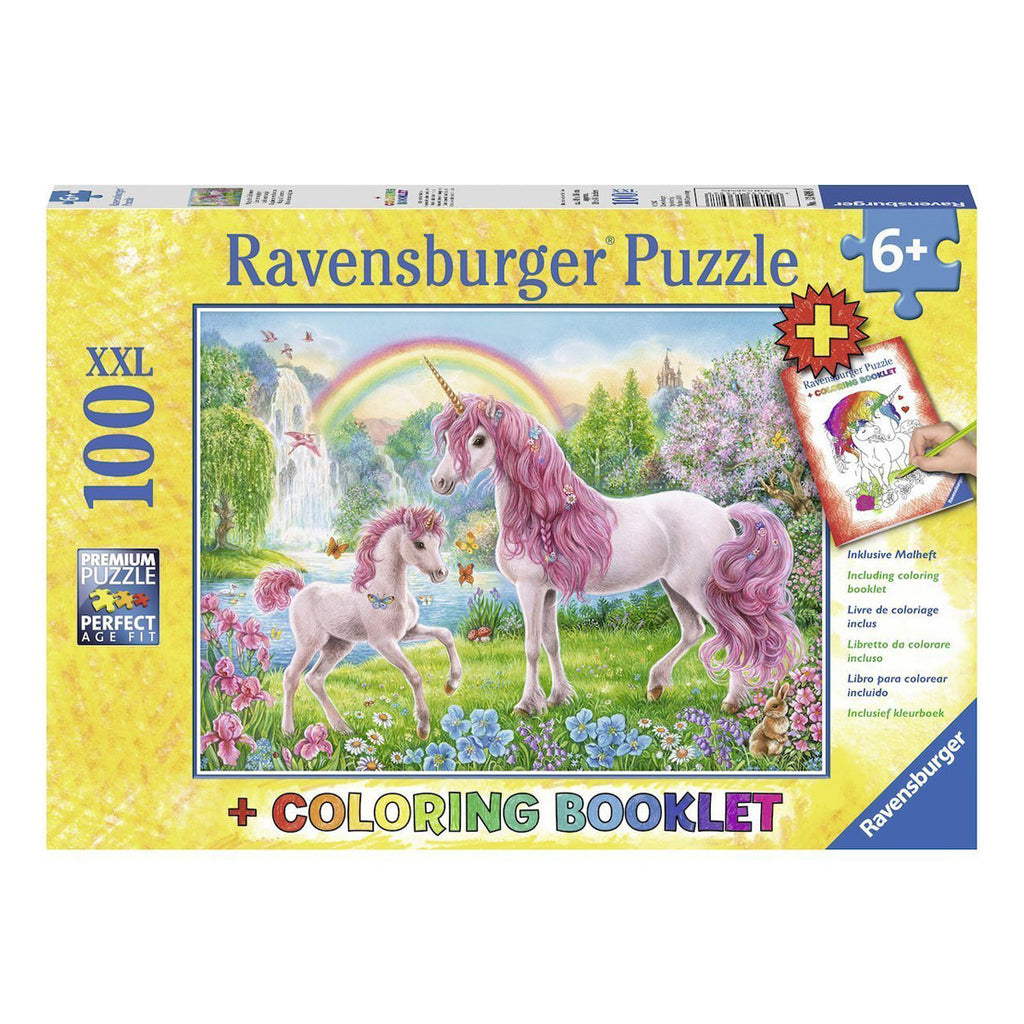 Ravensburger: Magical Unicorns & Colouring Booklet (100pc Jigsaw) Board Game