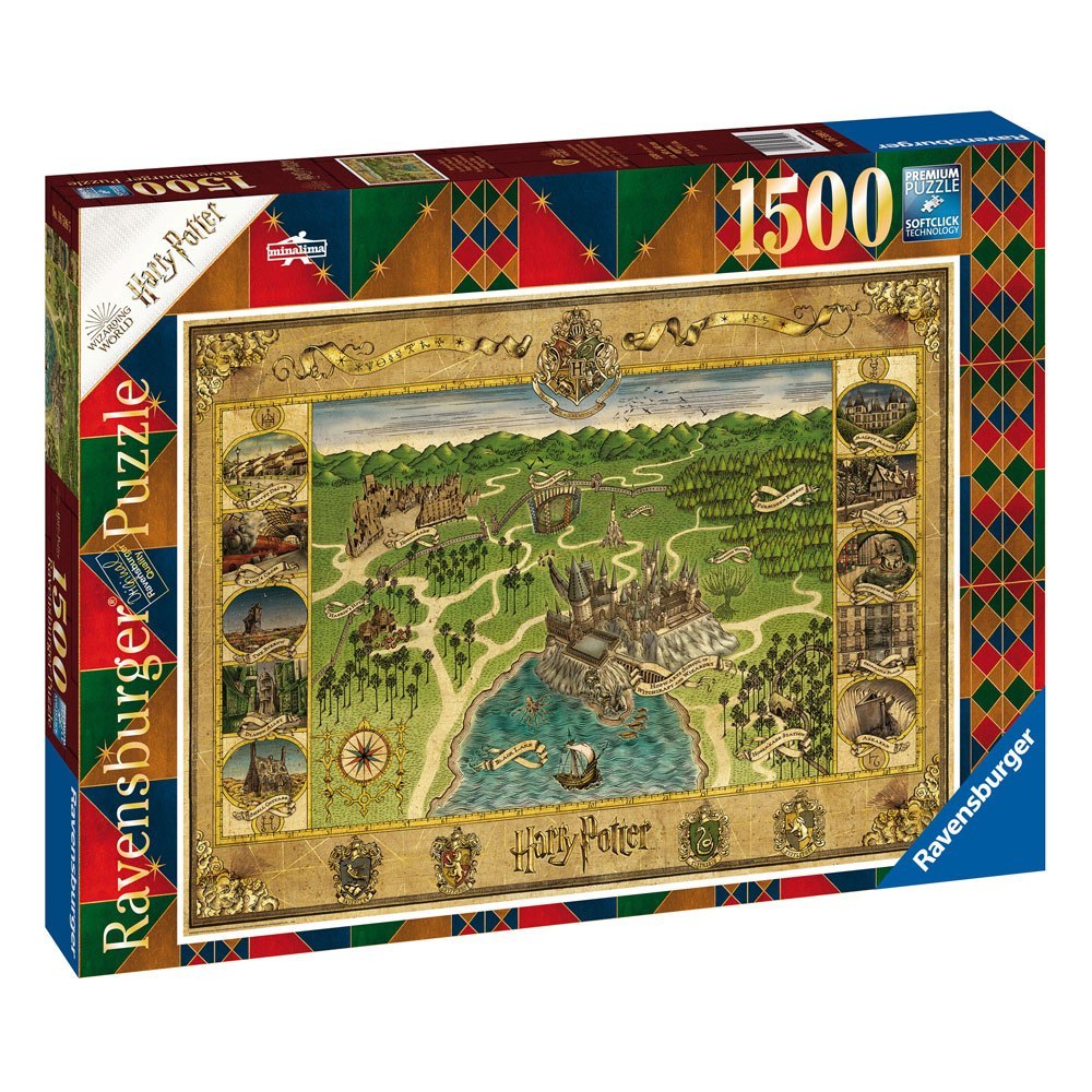 Ravensburger: Harry Potter - Hogwarts Map (1500pc Jigsaw) Board Game