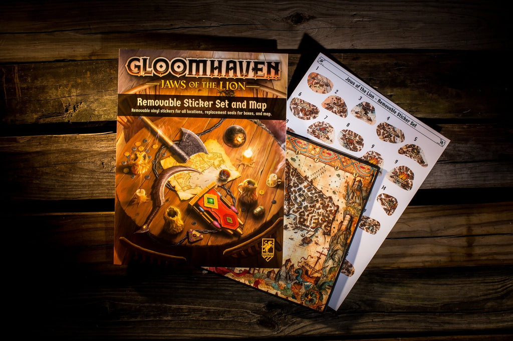 Gloomhaven: Jaws of the Lion Removable Sticker Set and Map Board Game