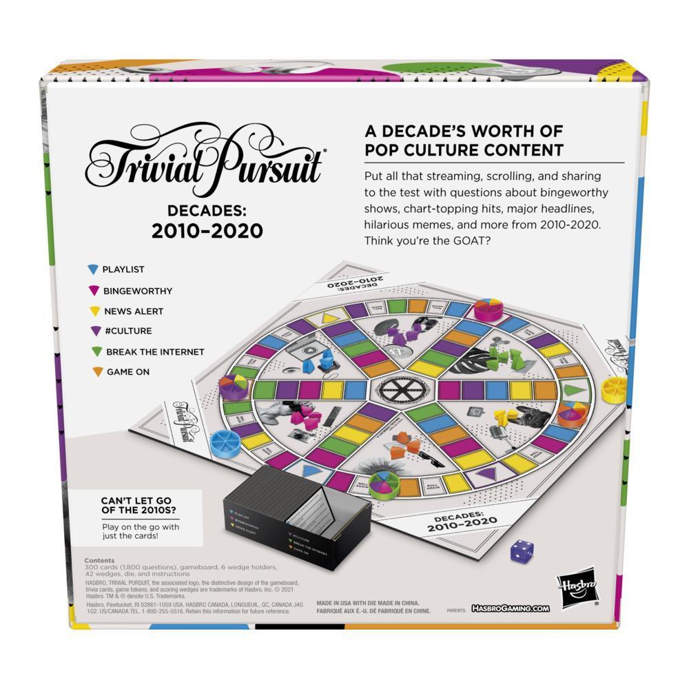 Trivial Pursuit: Decades (2010-2020) Board Game