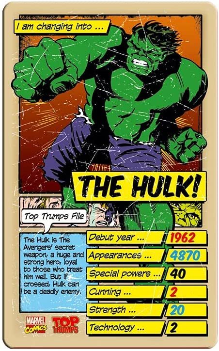 Top Trumps: Retro Marvel Comics Board Game