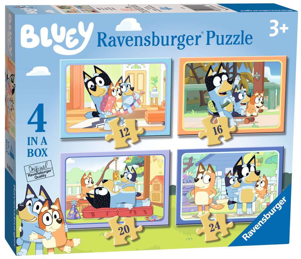 Ravensburger: Bluey Jigsaw Puzzle 4-Pack Board Game