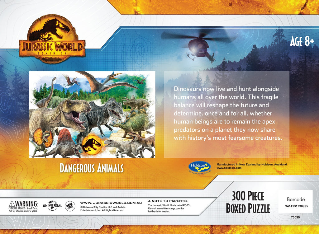 Jurassic World Dominion: Dangerous Animals (300pc Jigsaw) Board Game