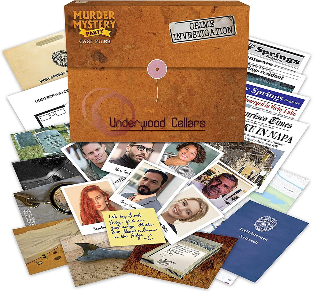 Murder Mystery Party Case Files: Underwood Cellars Board Game