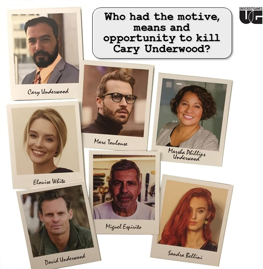 Murder Mystery Party Case Files: Underwood Cellars Board Game