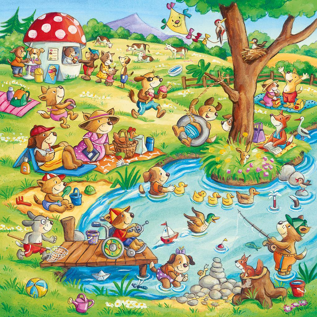 Ravensburger: Animal Vacation (3x49pc Jigsaws) Board Game