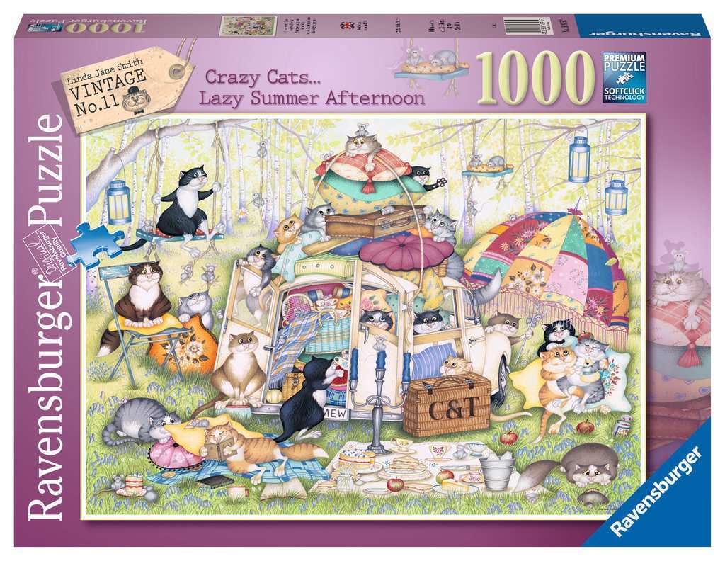 Ravensburger: Crazy Cats - The Good Life (1000pc Jigsaw) Board Game