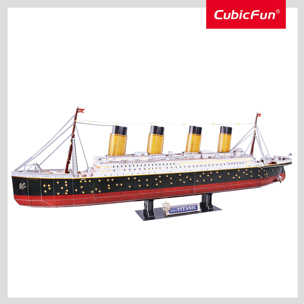 3D Puzzle: Titanic (Large) w/ LED Lights (266pc) Board Game