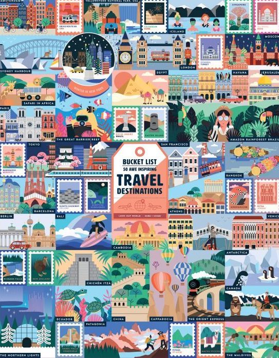 Bucket List Puzzle: Travel Mood (1000pc) Board Game