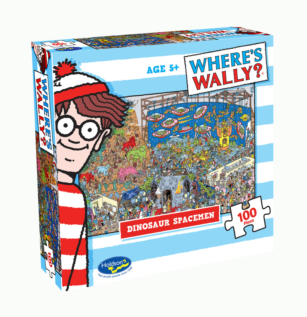 Where's Wally? Dinosaur Spacemen (100pc Jigsaw) Board Game