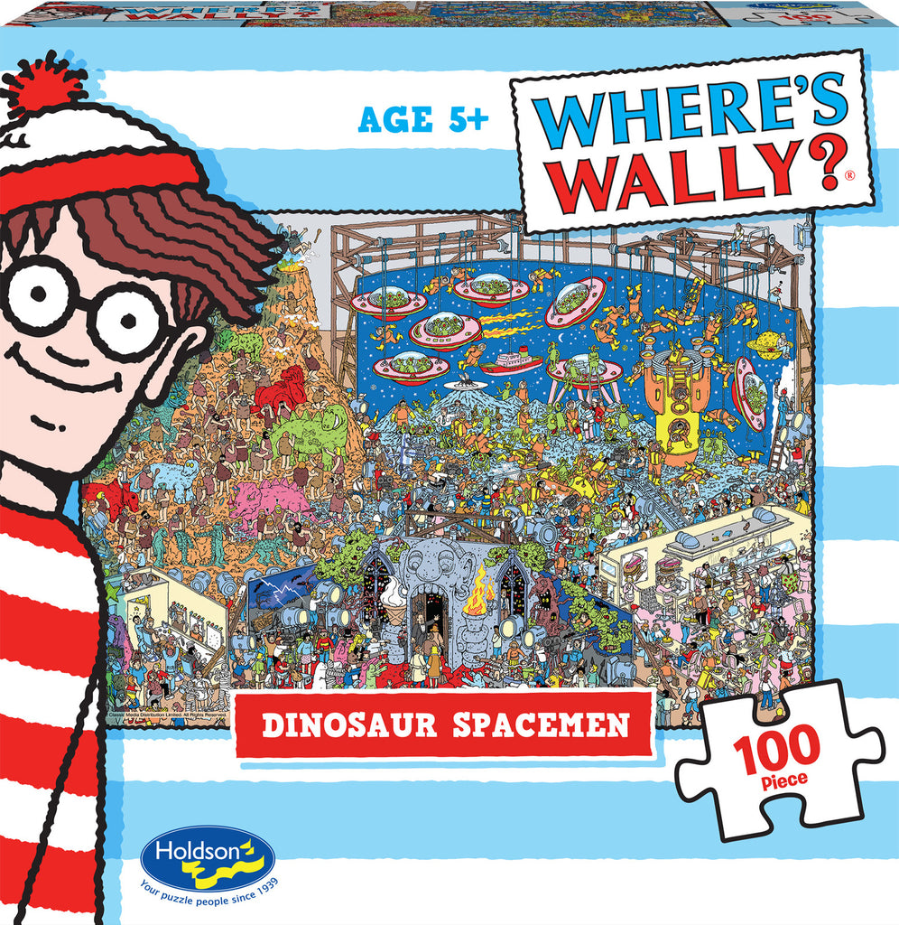 Where's Wally? Dinosaur Spacemen (100pc Jigsaw) Board Game