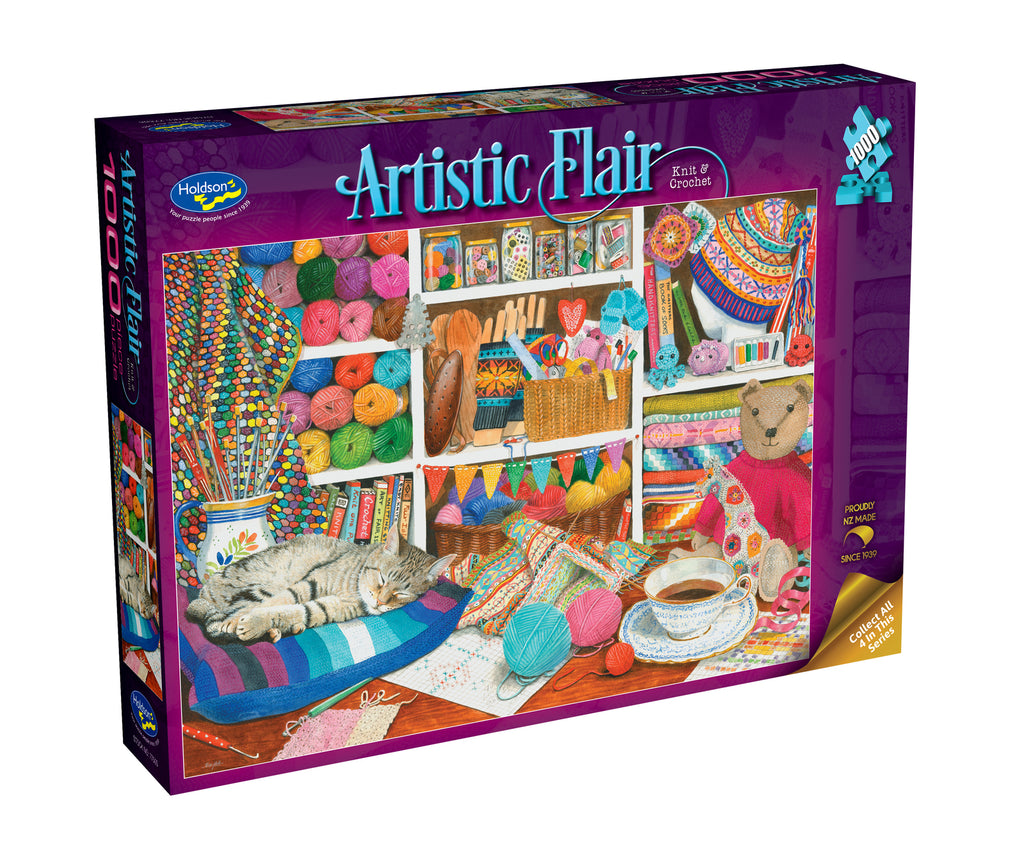 Artistic Flair: Knit & Crochet (1000pc Jigsaw) Board Game