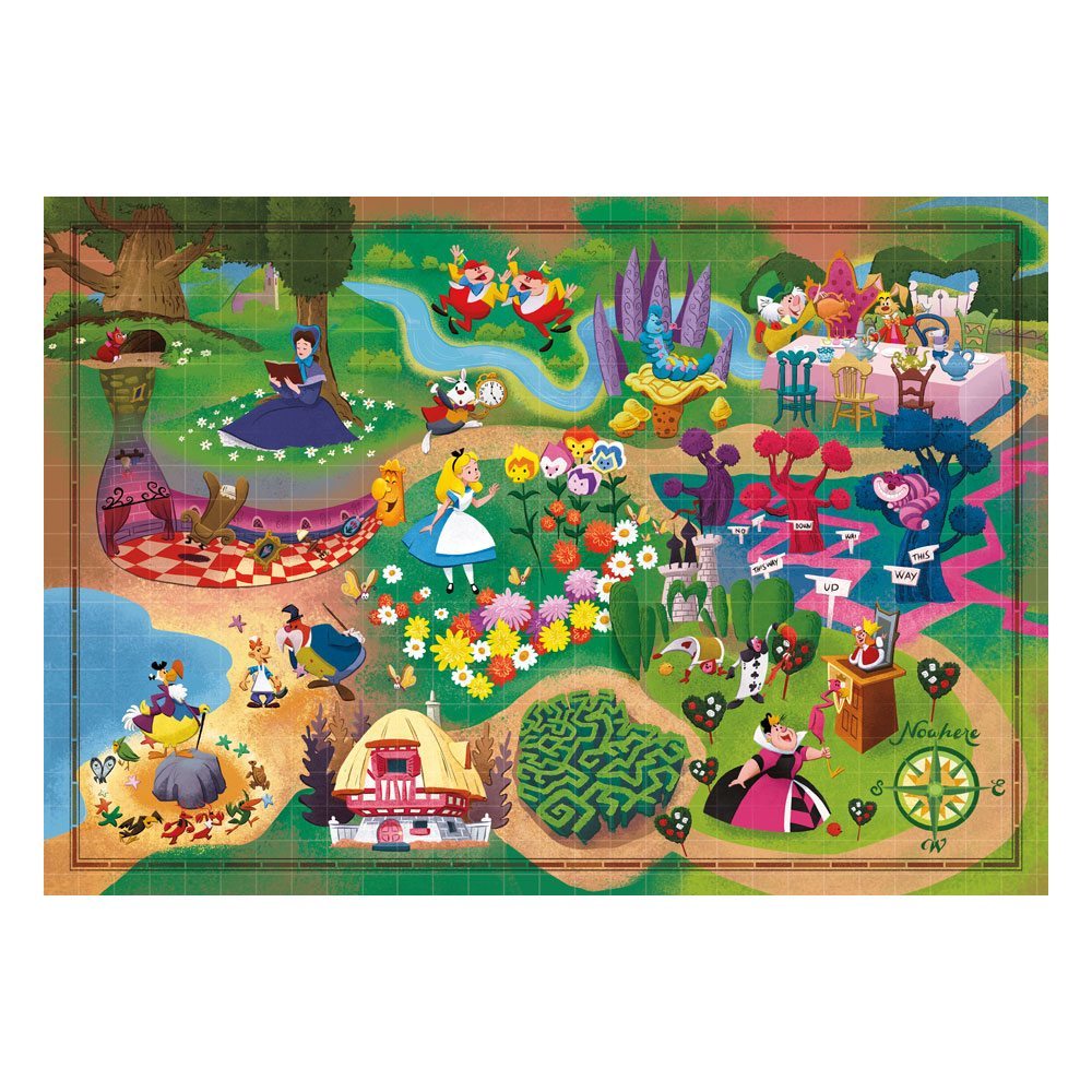 Clementoni: Story Maps - Disney's Alice in Wonderland (1000pc Jigsaw) Board Game