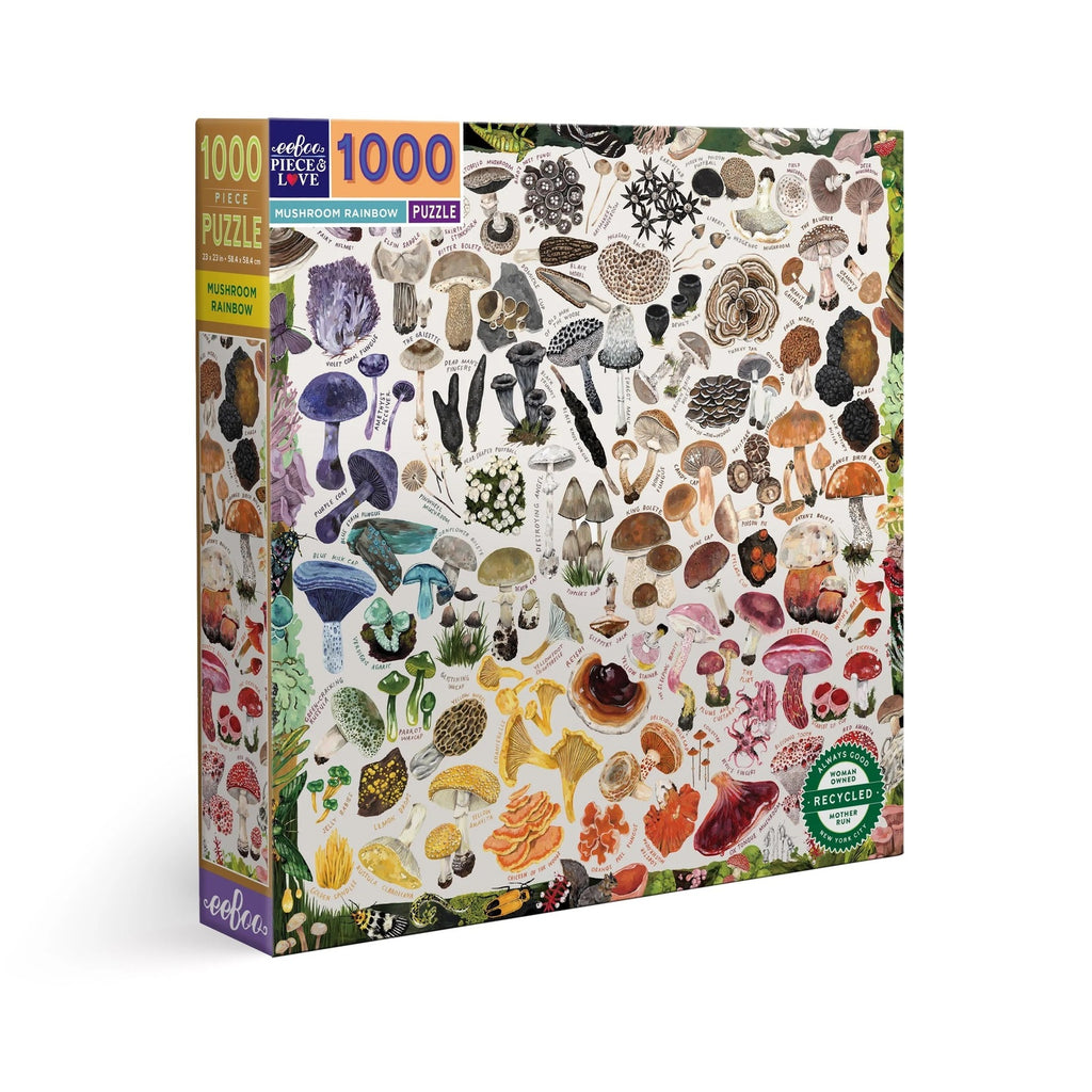 eeBoo: Mushroom Rainbow Puzzle (1000pc Jigsaw) Board Game