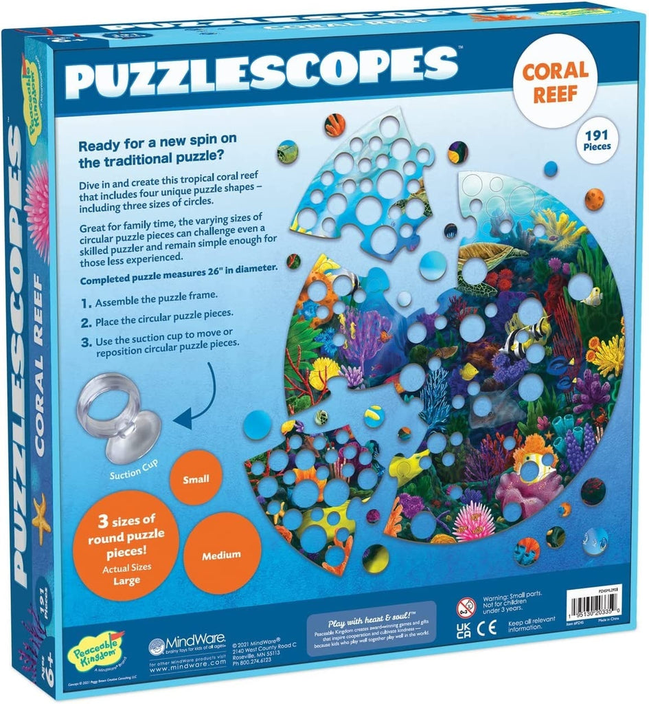 Peaceable Kingdom: PuzzleScopes - Coral Reef (191pc Jigsaw) Board Game