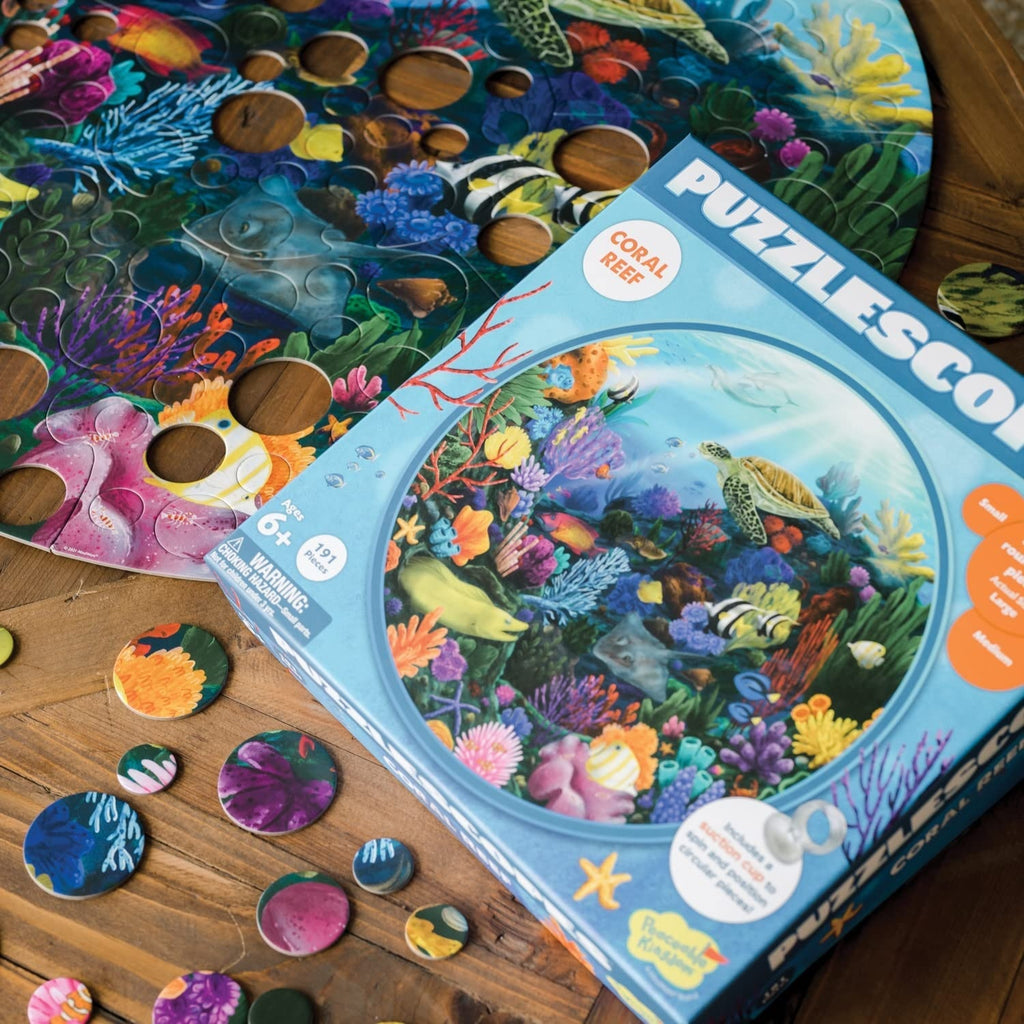 Peaceable Kingdom: PuzzleScopes - Coral Reef (191pc Jigsaw) Board Game