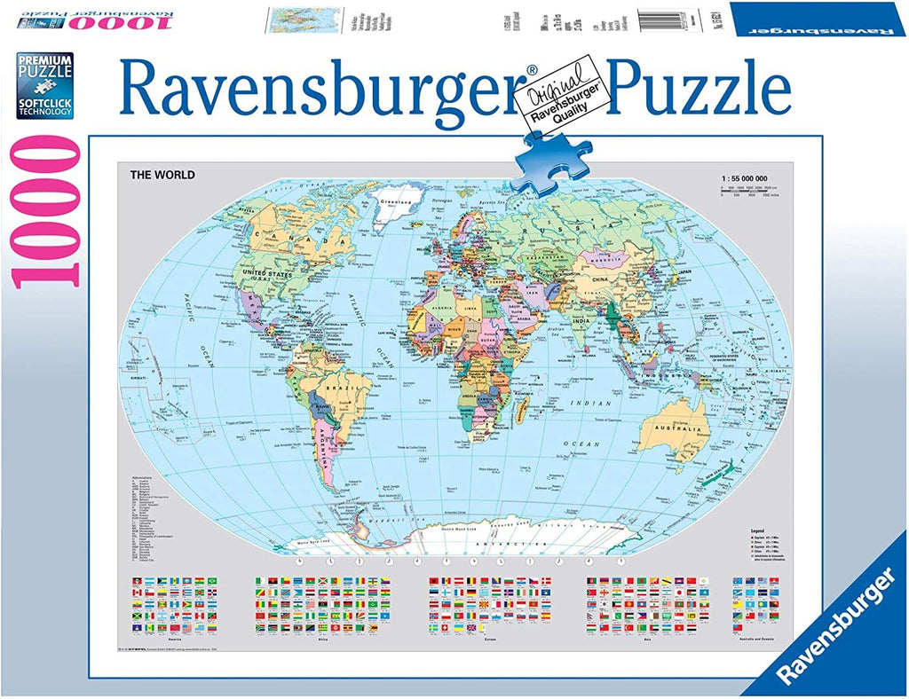 Ravensburger: Political World Map (1000pc Jigsaw) Board Game