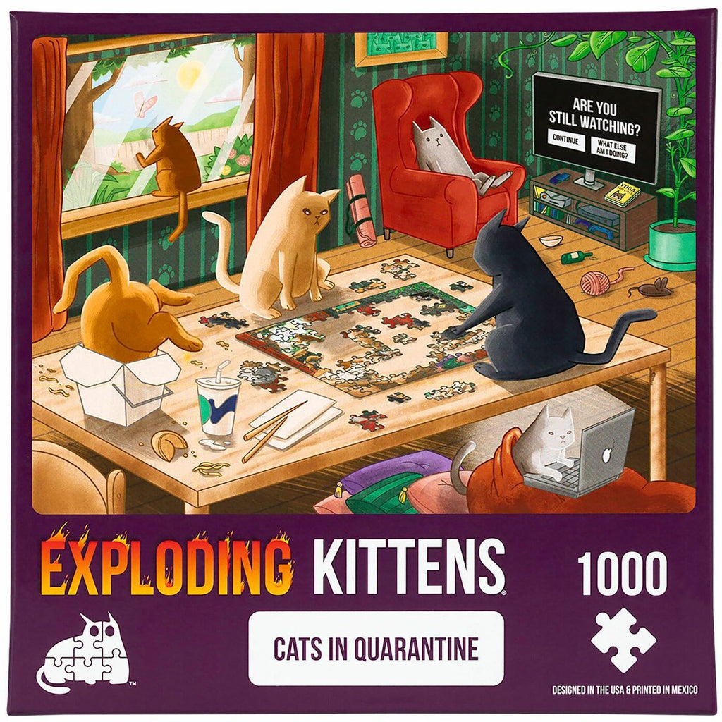 Exploding Kittens: Cats in Quarantine (1000pc Jigsaw) Board Game