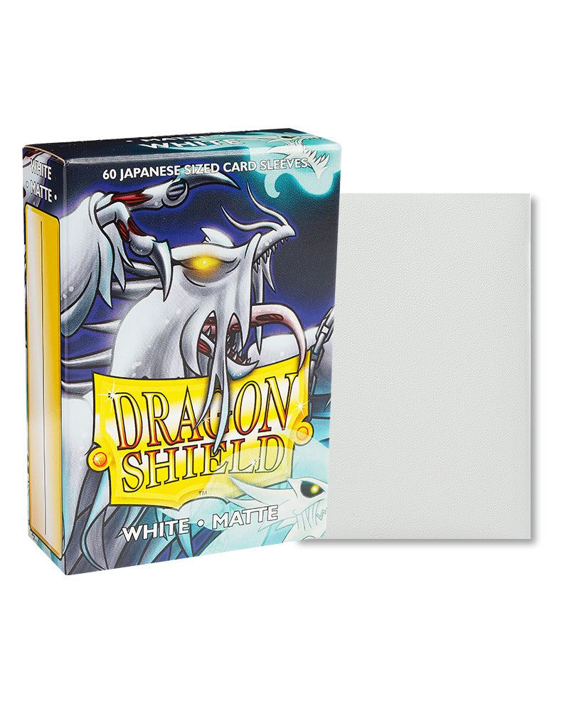 Dragon Shield: Matte White Sleeves - Japanese Size