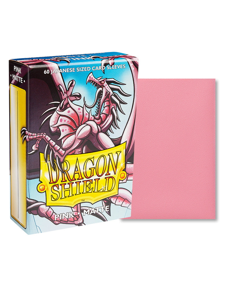 Dragon Shield: Matte Pink Sleeves - Japanese Size