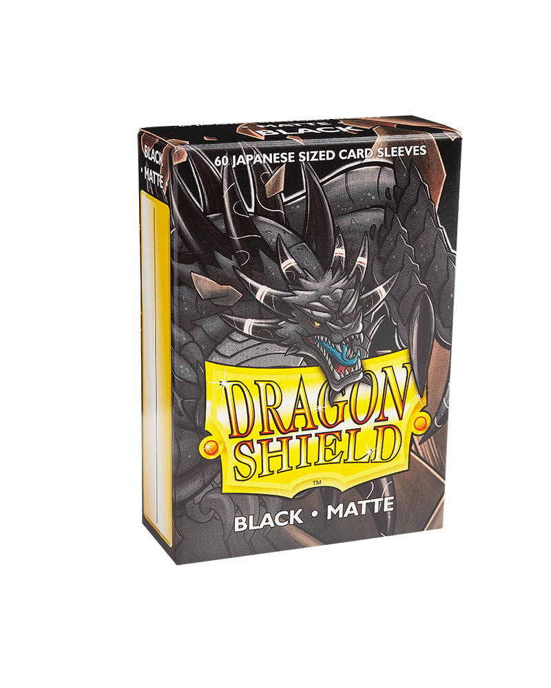 Dragon Shield: Matte Black Sleeves - Japanese Size