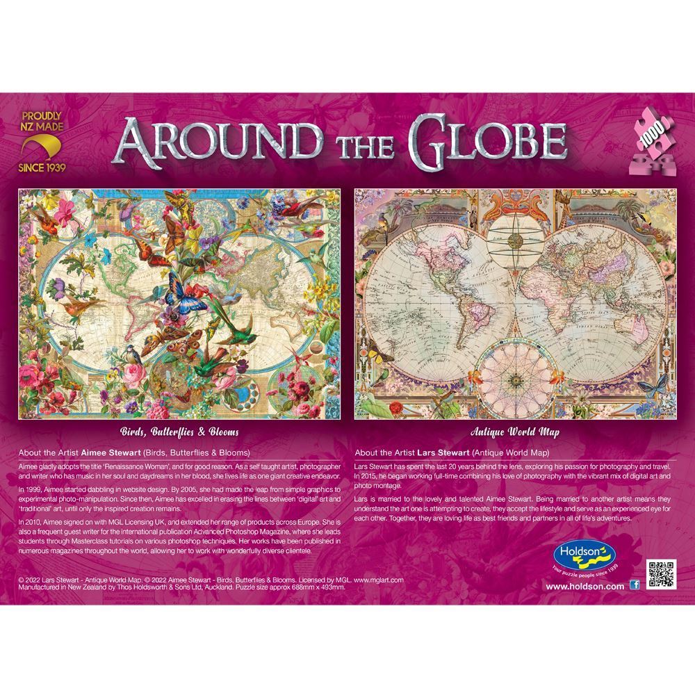 Around the Globe: Antique World Map (1000pc Jigsaw) Board Game