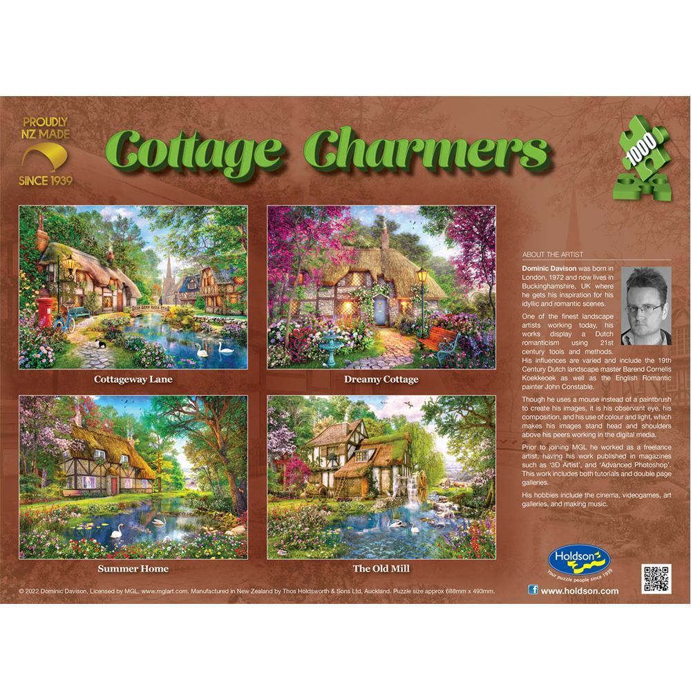 Cottage Charmers: Cottageway Lane (1000pc Jigsaw) Board Game