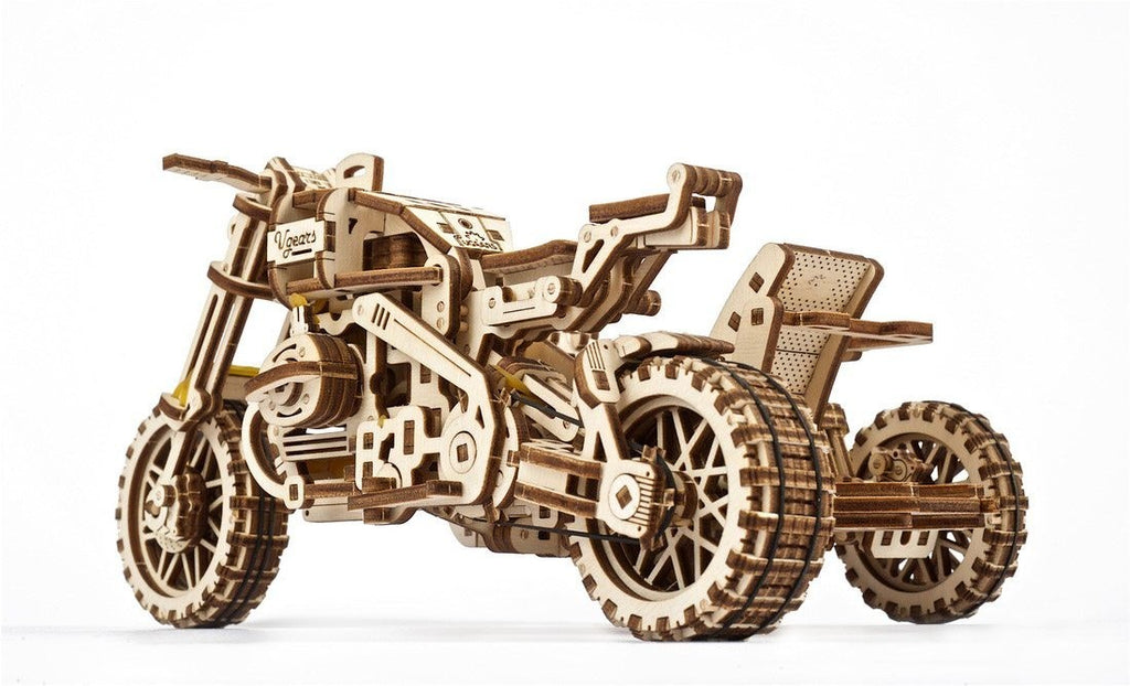 UGears: Scrambler UGR10 Motor Bike with Sidecar (380pc) Board Game