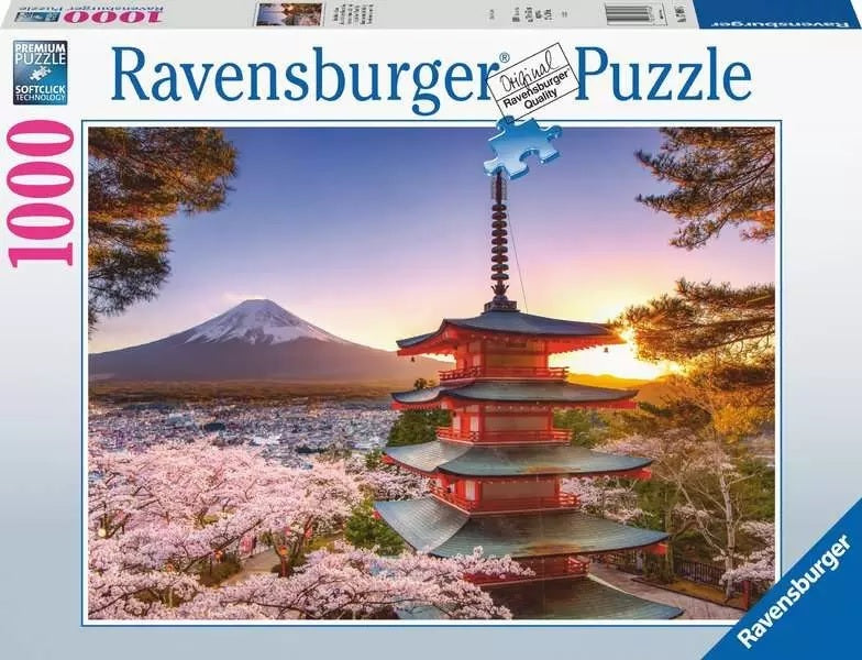 Ravensburger: Mount Fuji Cherry Blossom View (1000pc Jigsaw) Board Game