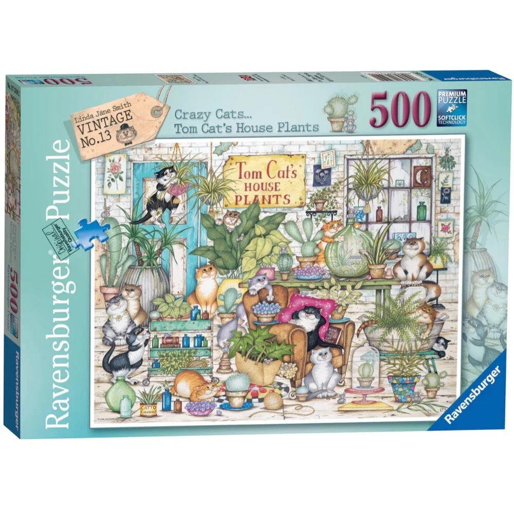 Ravensburger: Crazy Cats... Tom Cat's House Plants (500pc Jigsaw) Board Game