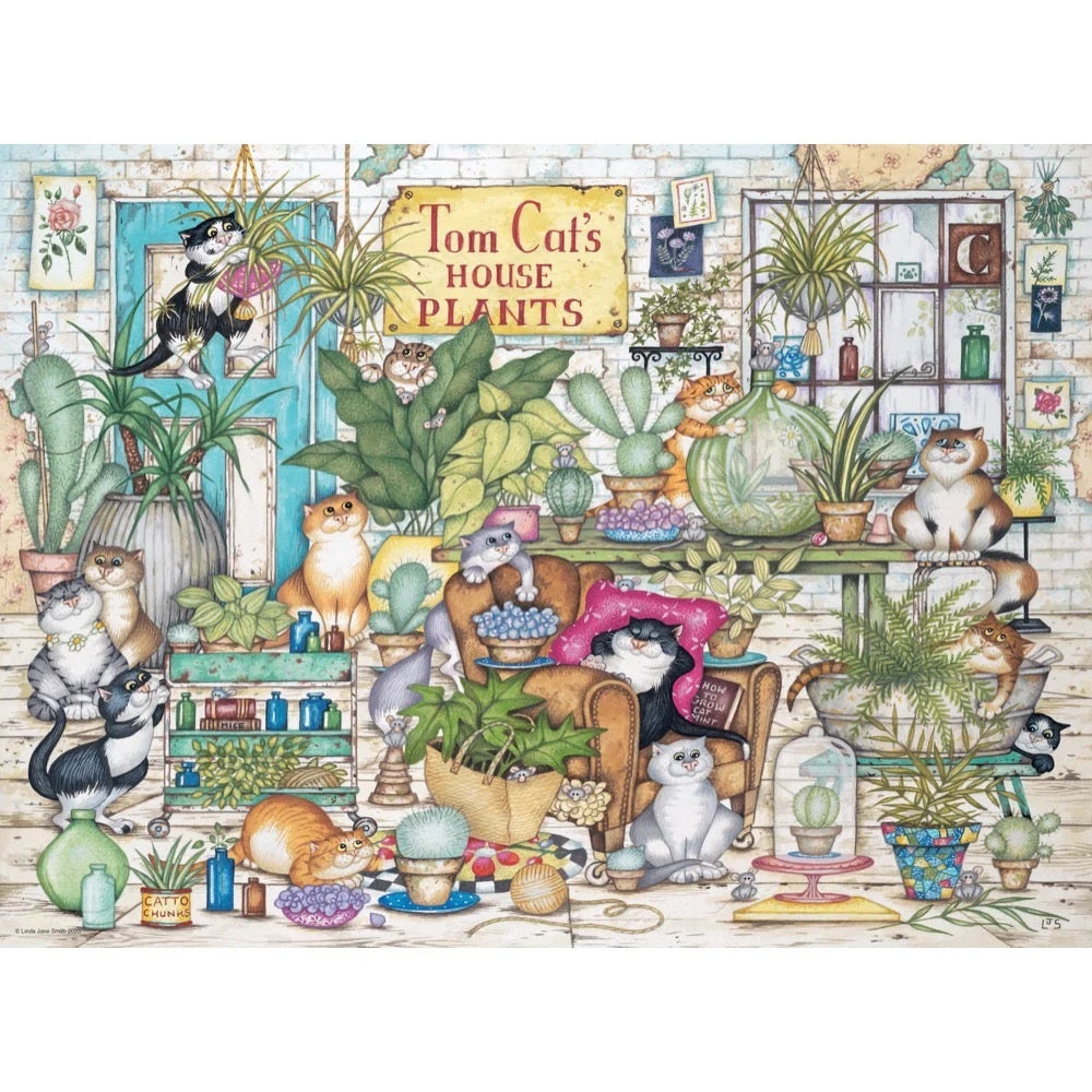 Ravensburger: Crazy Cats... Tom Cat's House Plants (500pc Jigsaw) Board Game