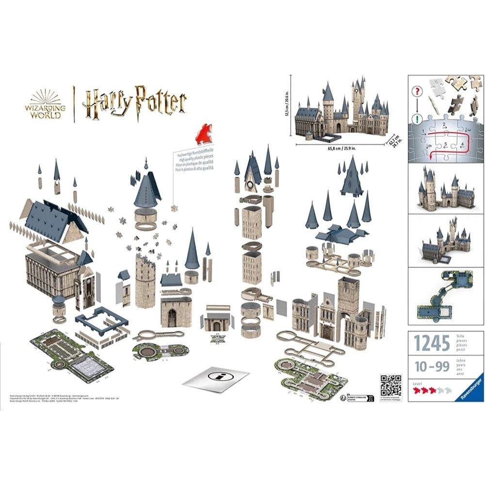 Ravensburger: Harry Potter 3D Puzzle - Hogwarts Great Hall & Astrology Tower (1080pc Jigsaw) Board Game