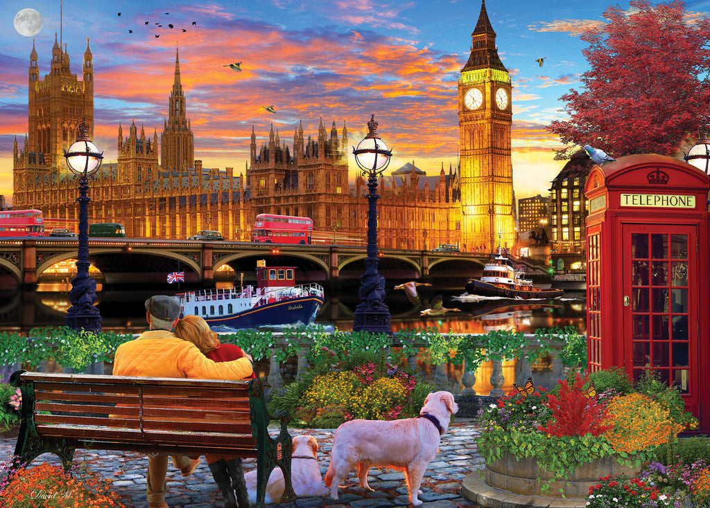 Travel Abroad: On the Thames in London (1000pc Jigsaw) Board Game