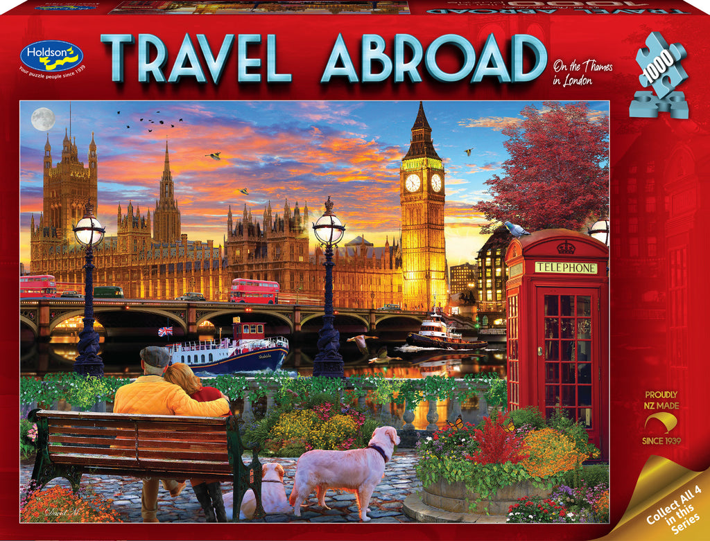 Travel Abroad: On the Thames in London (1000pc Jigsaw) Board Game