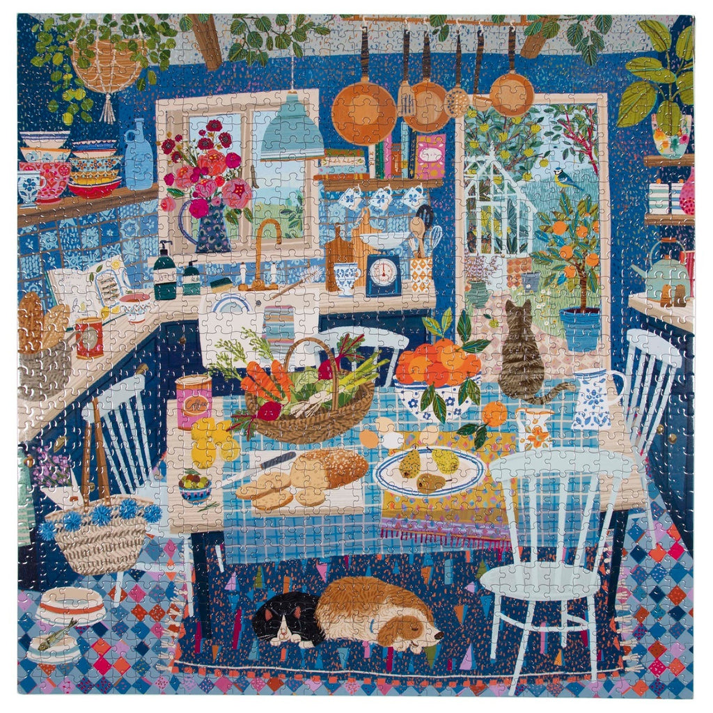 eeBoo: Blue Kitchen (1000pc Jigsaw) Board Game